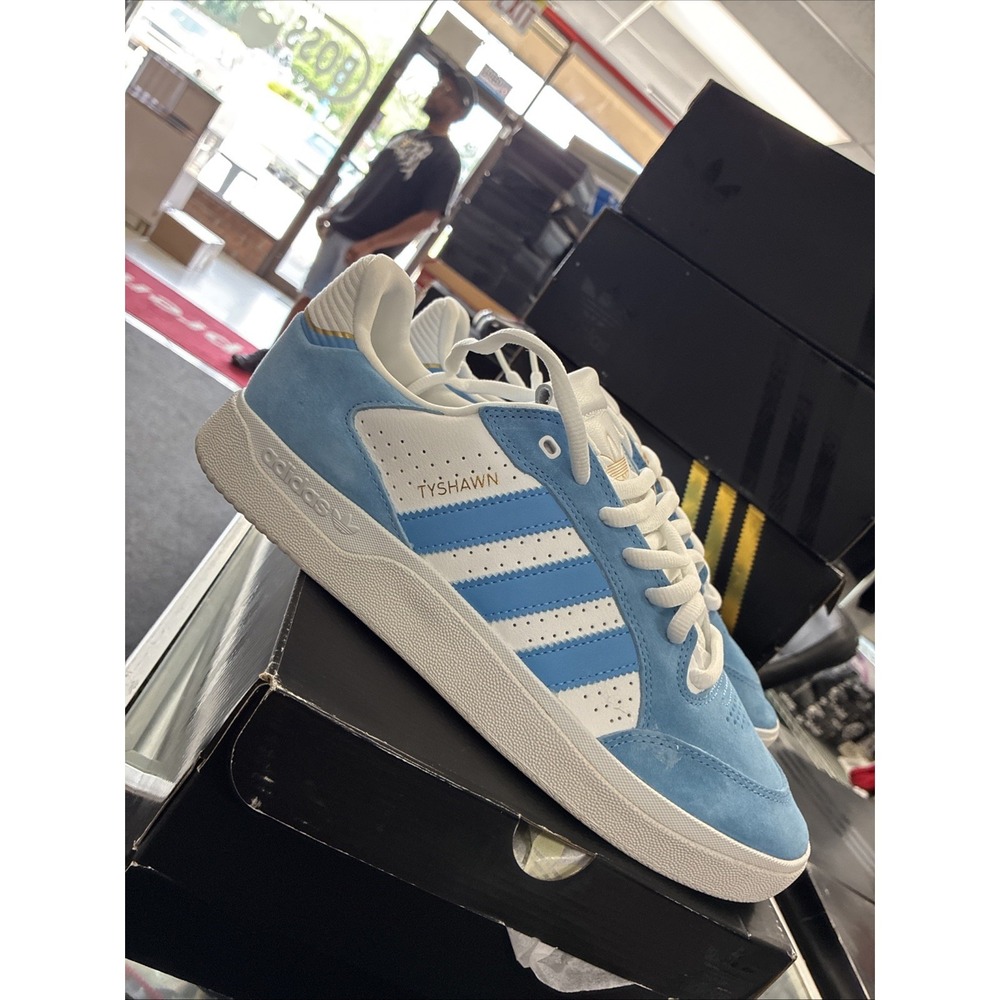 Adidas Men's Tyshawn Low Sky Rush Blue GW3177 Skateboarding Sneakers Sz 10.5 NWT